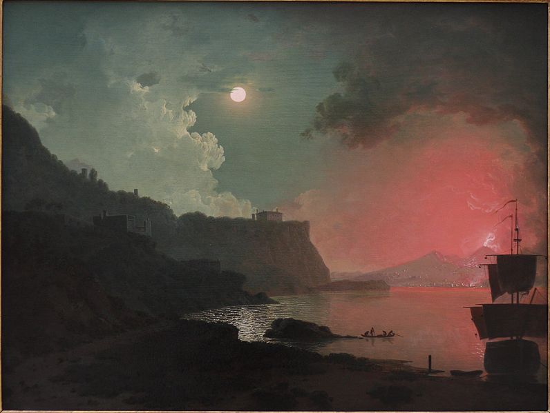 Joseph wright of derby Vesuvius from Posellipo